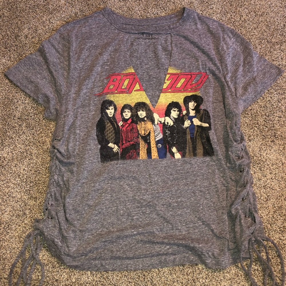 Bon Jovi deep V T-shirt